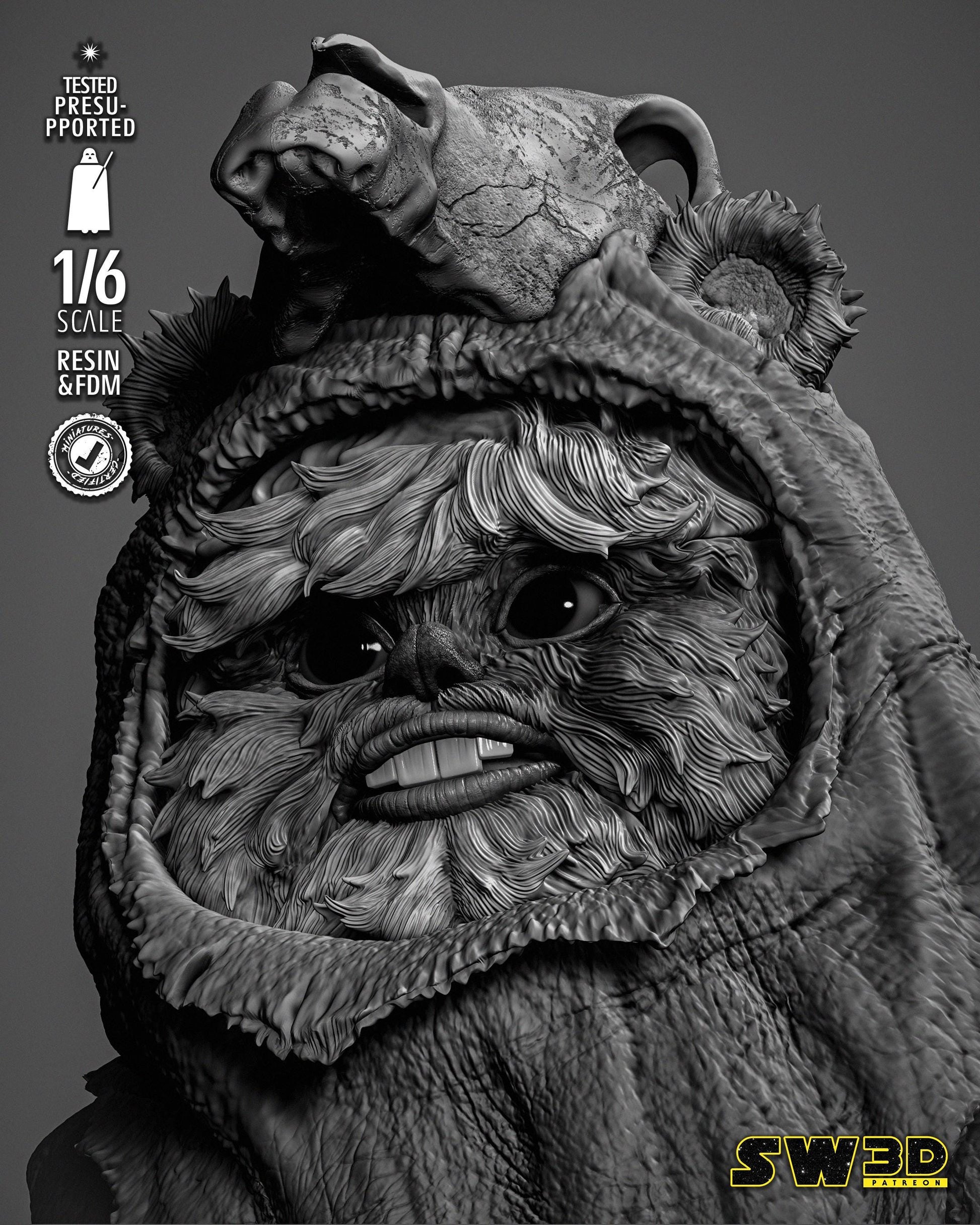 Ewok 2 - UNPAINTED - Star Wars 3D Models