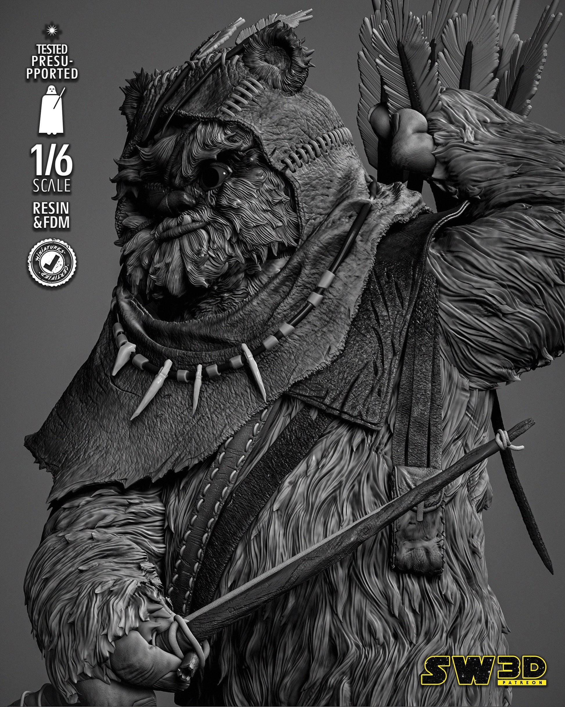 Ewok 3 - UNPAINTED - Star Wars 3D Models