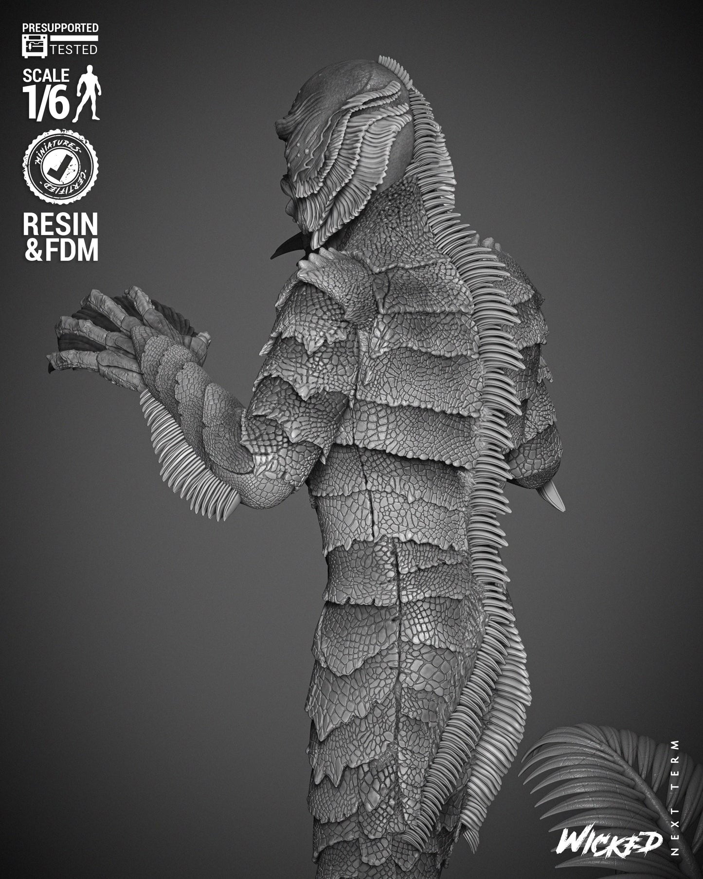 Creature from the Black Lagoon - UNPAINTED 3D figure FAN ART - Wicked 3D Models