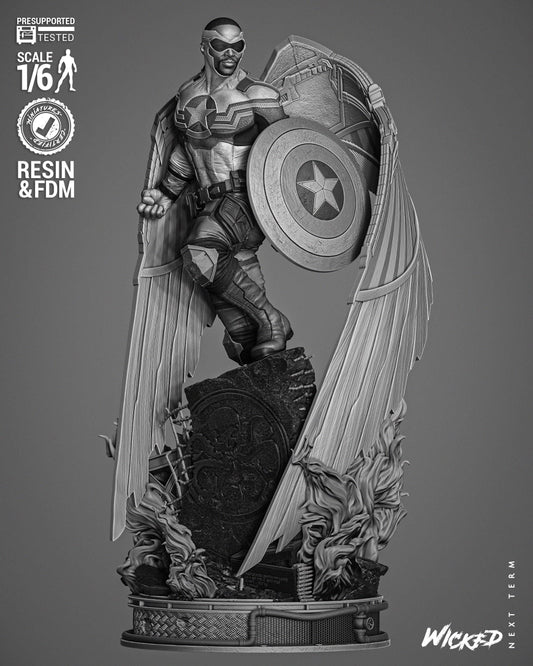 Falcon Sculpture 2024 - UNPAINTED FAN ART - Wicked 3D Models