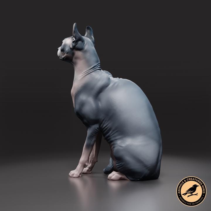 Sphynx cat - UNPAINTED - Animals & Creatures Minis