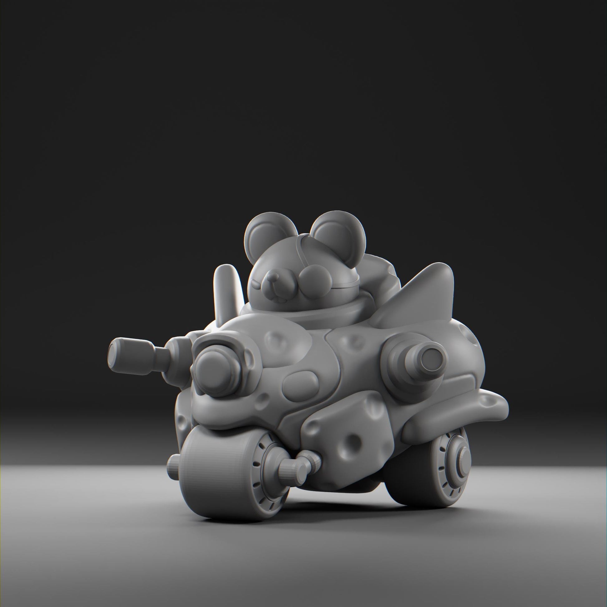 Cheezii - UNPAINTED - Grumpii Art Toy