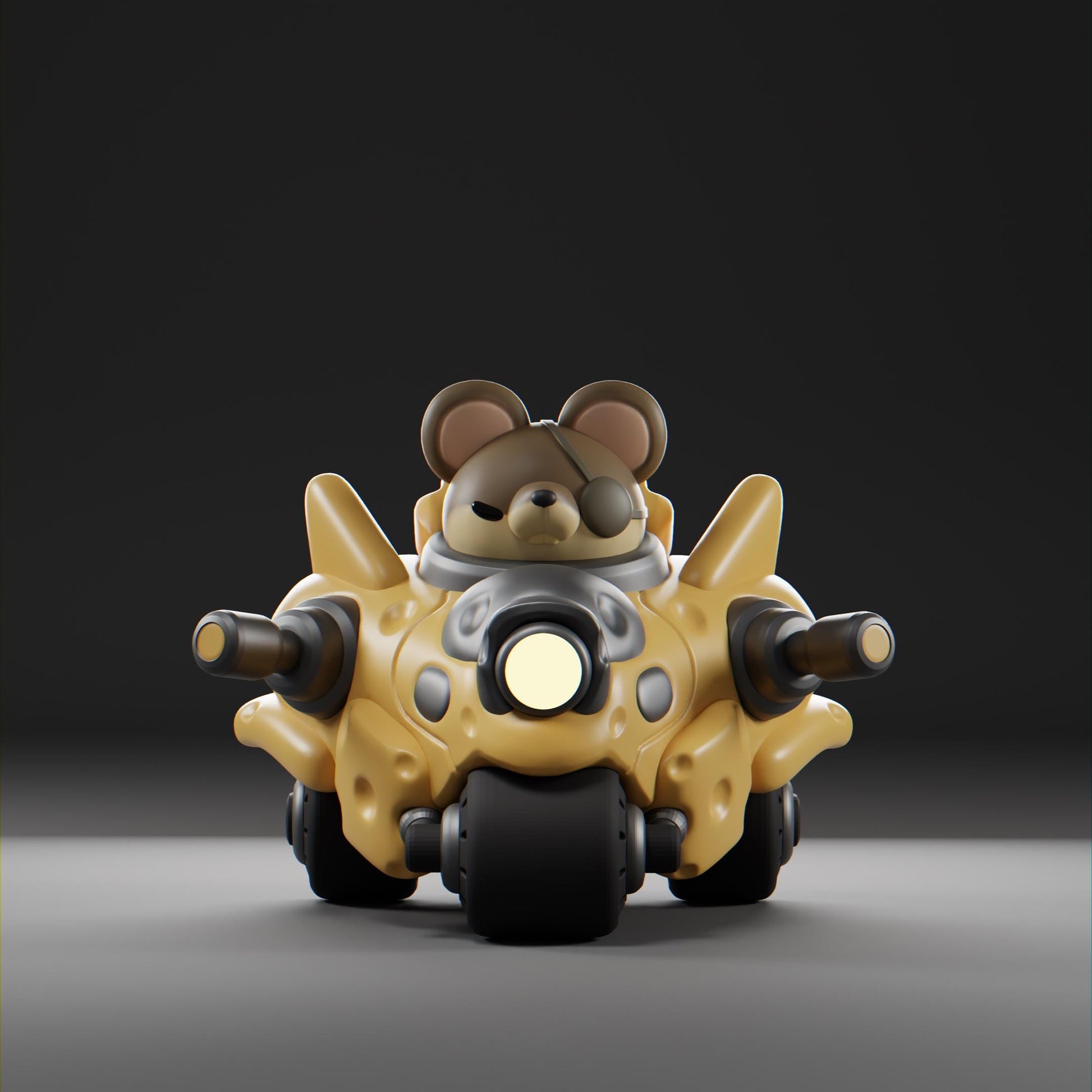 Cheezii - UNPAINTED - Grumpii Art Toy