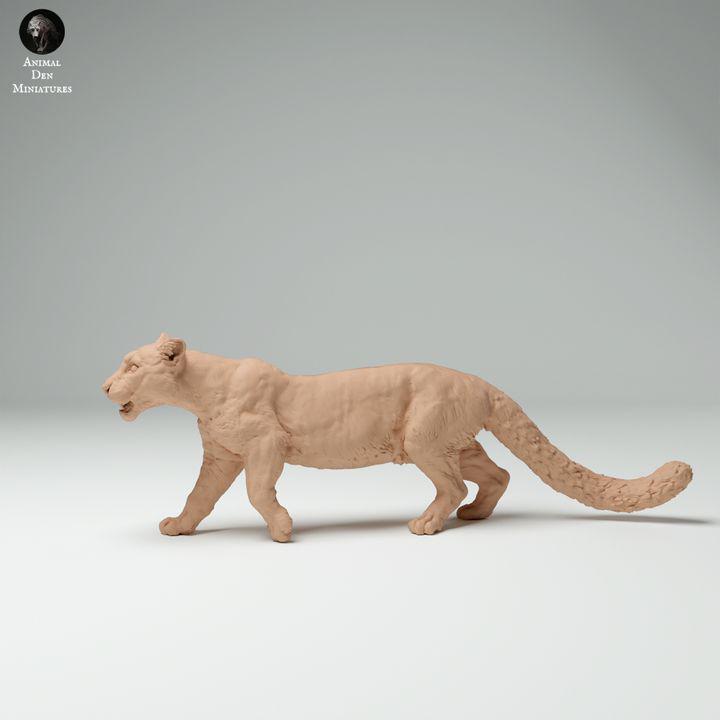 Clouded Leopard - UNPAINTED - Animal Den Miniatures