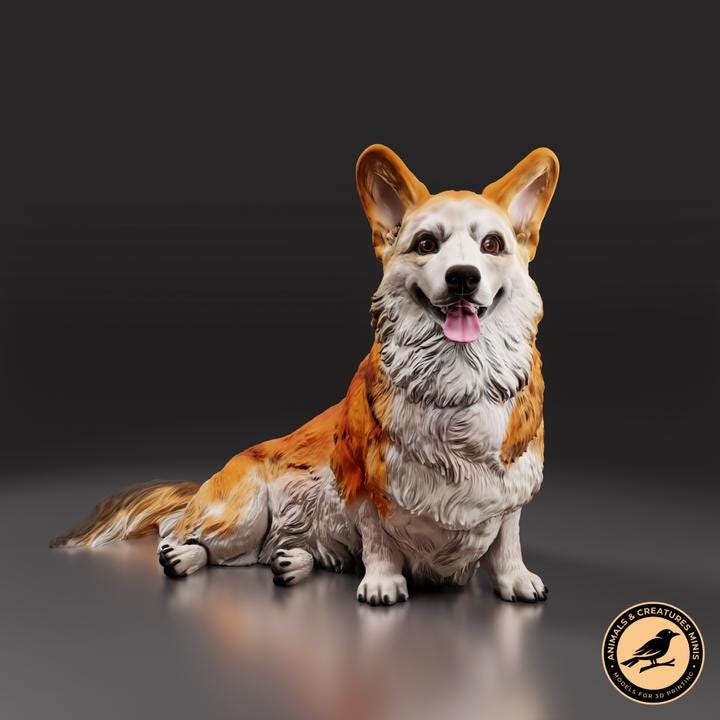 Corgi - UNPAINTED - Animals & Creatures Minis