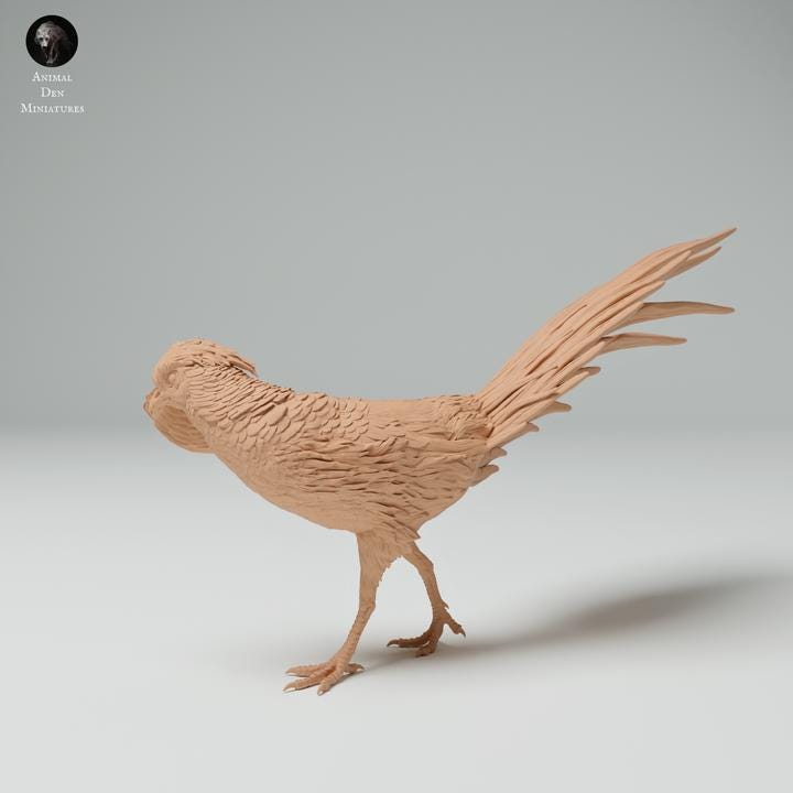 Golden Pheasant Male - UNPAINTED - Animal Den Miniatures
