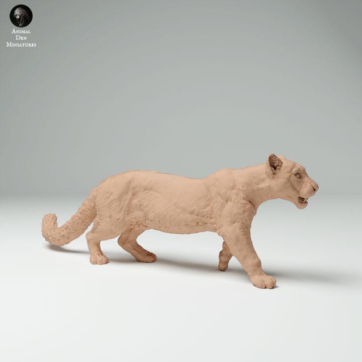 Clouded Leopard - UNPAINTED - Animal Den Miniatures