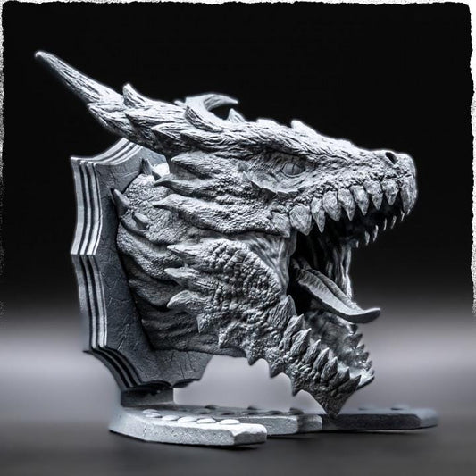 Emerald Dragon (head trophy) - UNPAINTED - Evox Arts