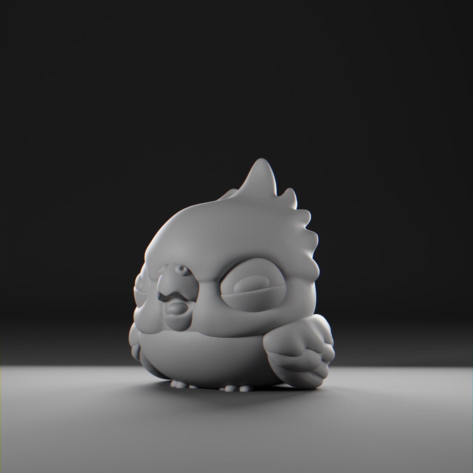 Cockatii - UNPAINTED - Grumpii Art Toy