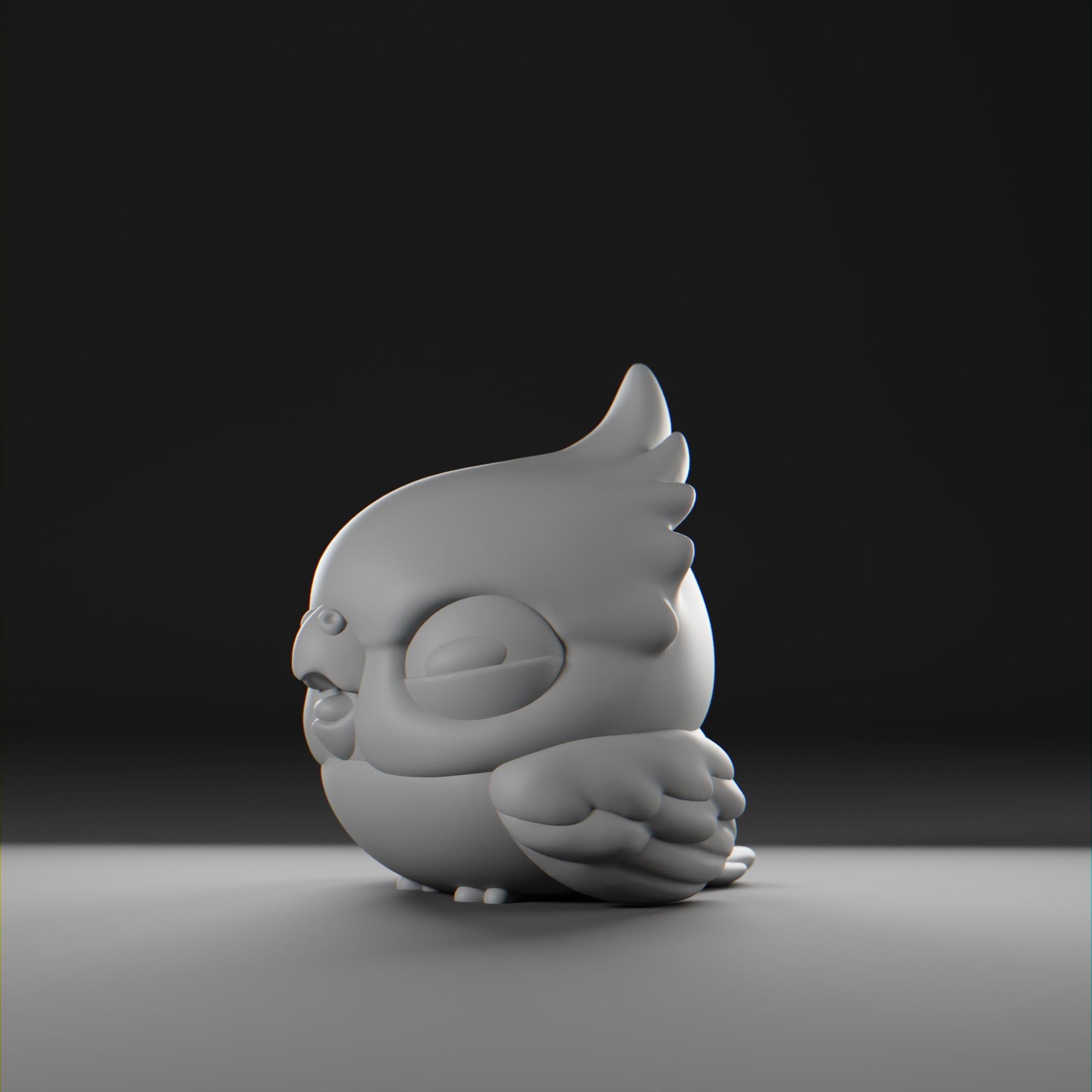 Cockatii - UNPAINTED - Grumpii Art Toy