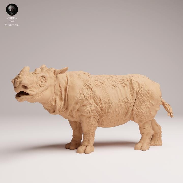 Sumatran Rhino - UNPAINTED - Animal Den Miniatures