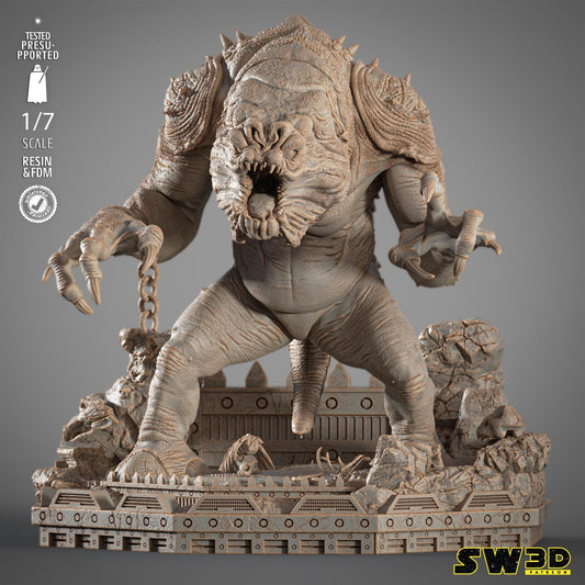 Rancor Sculpture - UNPAINTED FAN ART - Wicked 3D Models