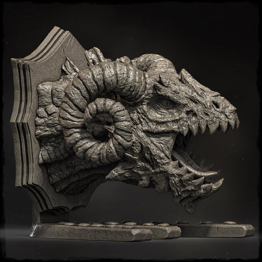 Icelandic Dragon (head trophy) - UNPAINTED - Evox Arts