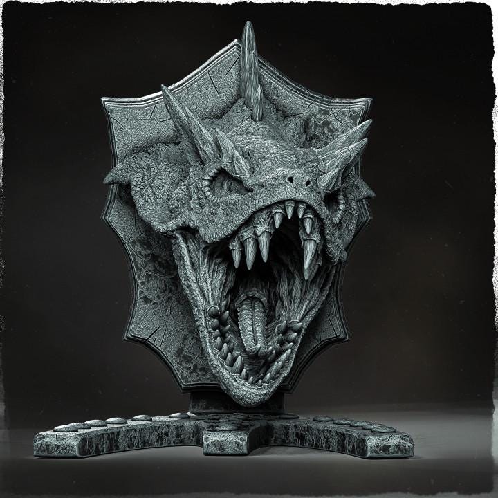Mantis Dragon (head trophy) - UNPAINTED - Evox Arts