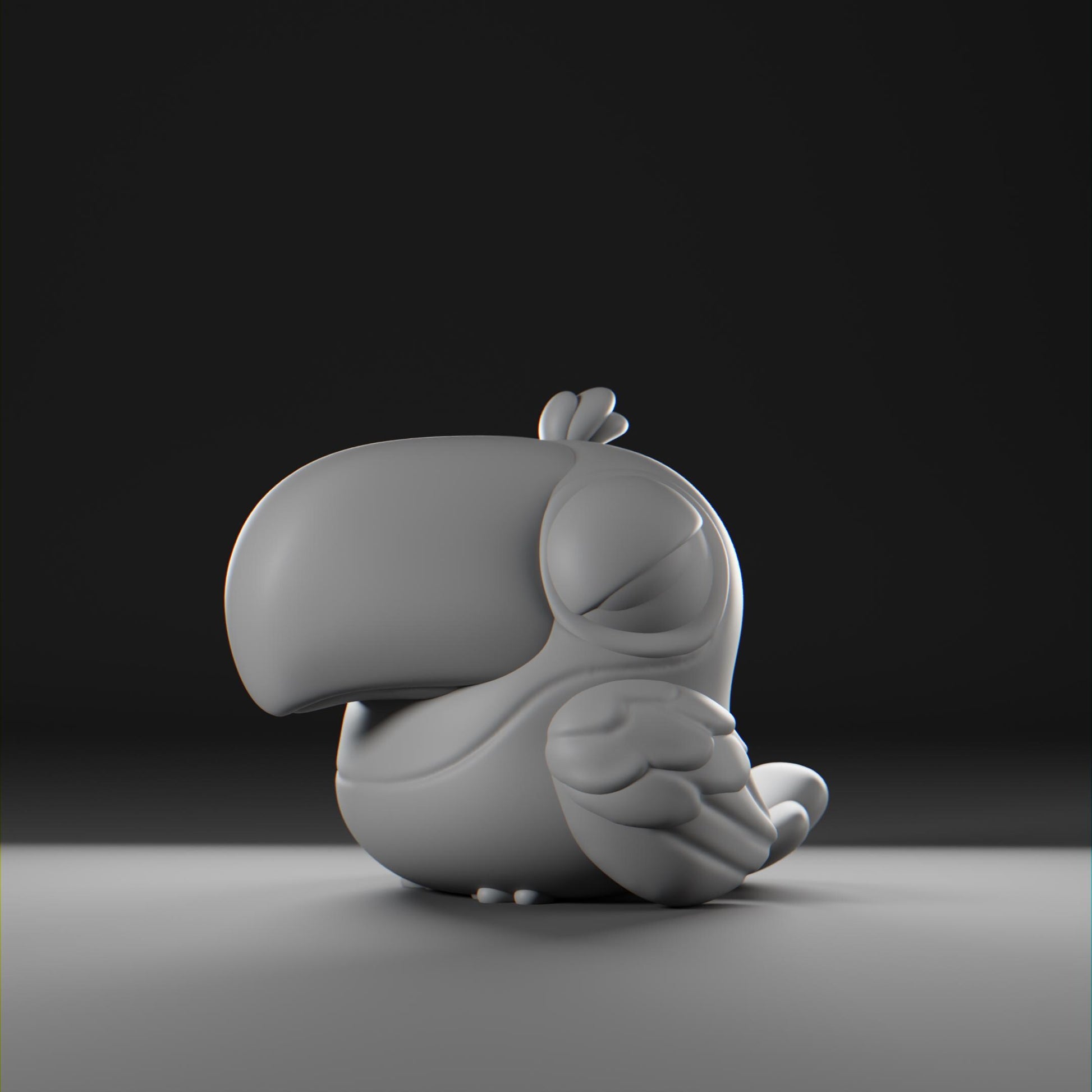 Beakii - UNPAINTED - Grumpii Art Toy