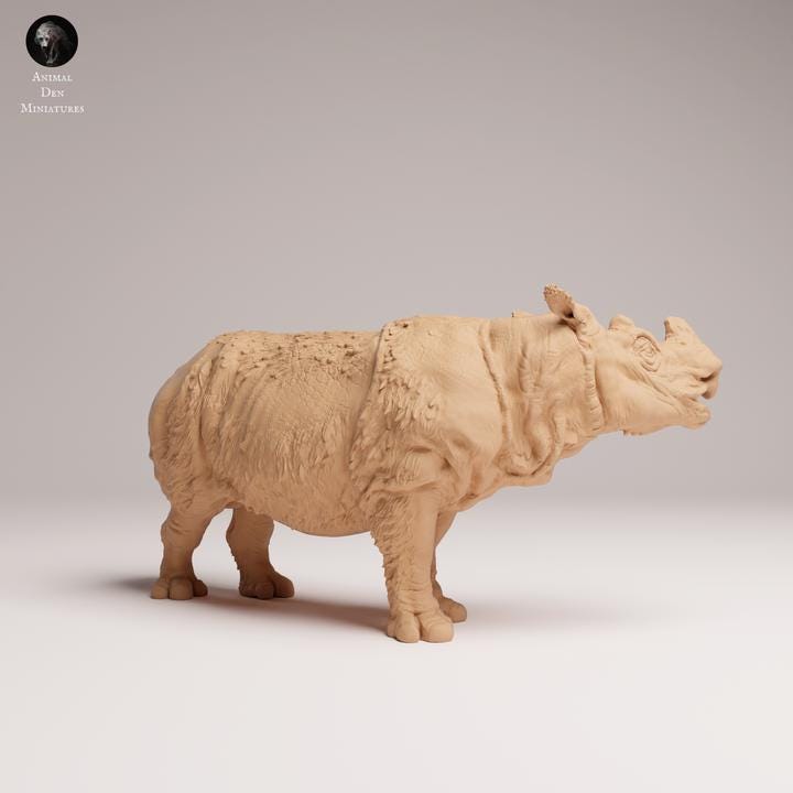 Sumatran Rhino - UNPAINTED - Animal Den Miniatures