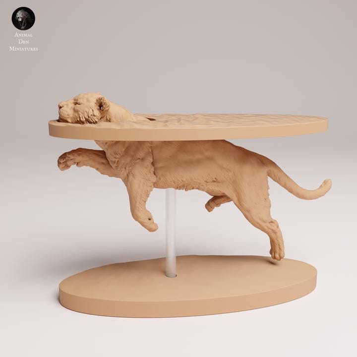 Sumartan Tiger Swimming - UNPAINTED - Animal Den Miniatures