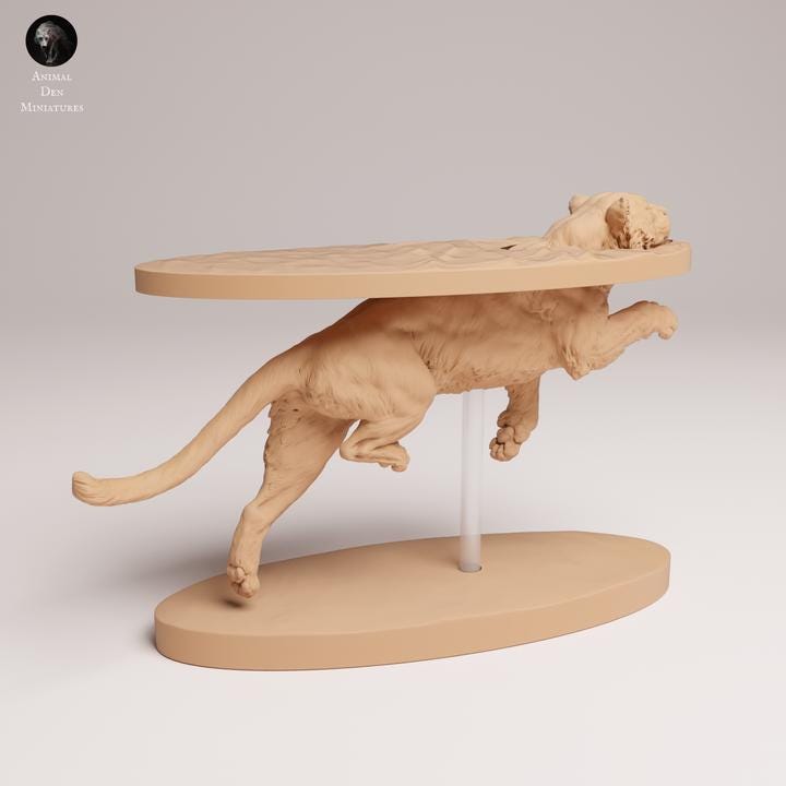 Sumartan Tiger Swimming - UNPAINTED - Animal Den Miniatures