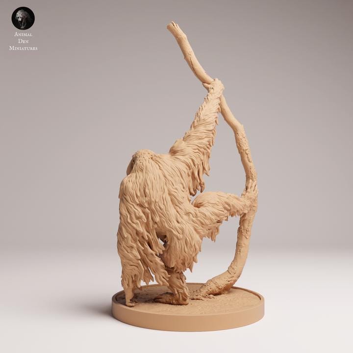Sumatran Orangutan - UNPAINTED - Animal Den Miniatures
