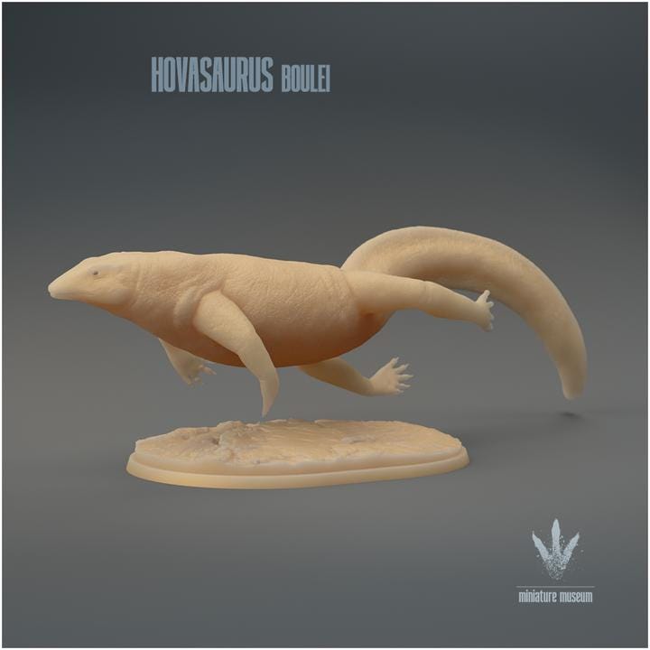 Hovasaurus boulei : Swimming - UNPAINTED - Miniature Museum