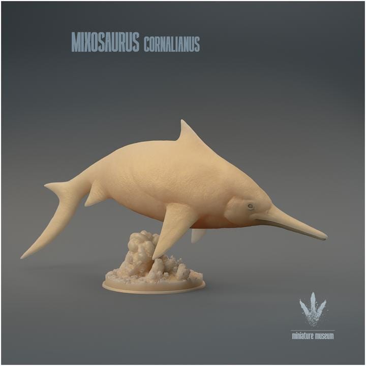 Mixosaurus cornalianus - UNPAINTED - Miniature Museum