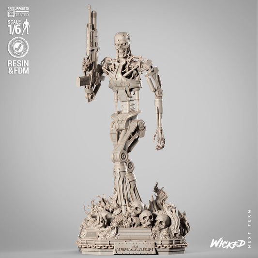 T 800 Sculpture - UNPAINTED FAN ART - Wicked 3D Models