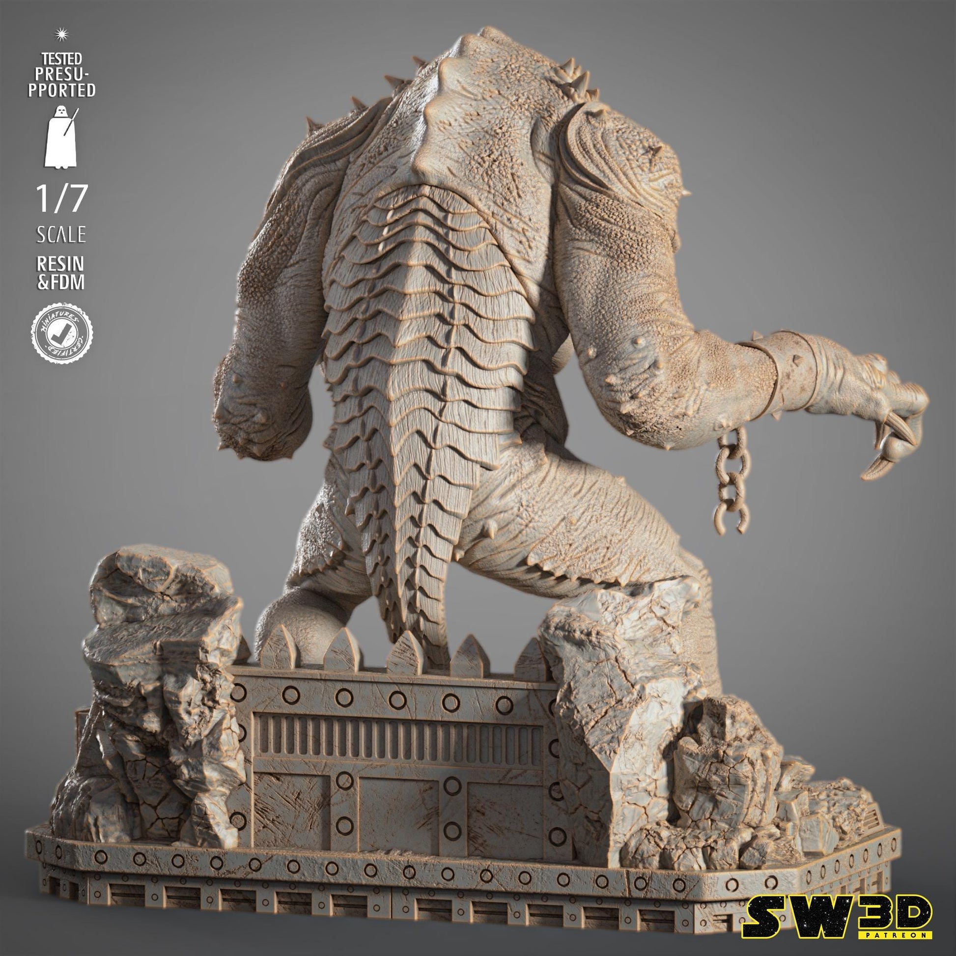 Rancor Sculpture - UNPAINTED FAN ART - Wicked 3D Models