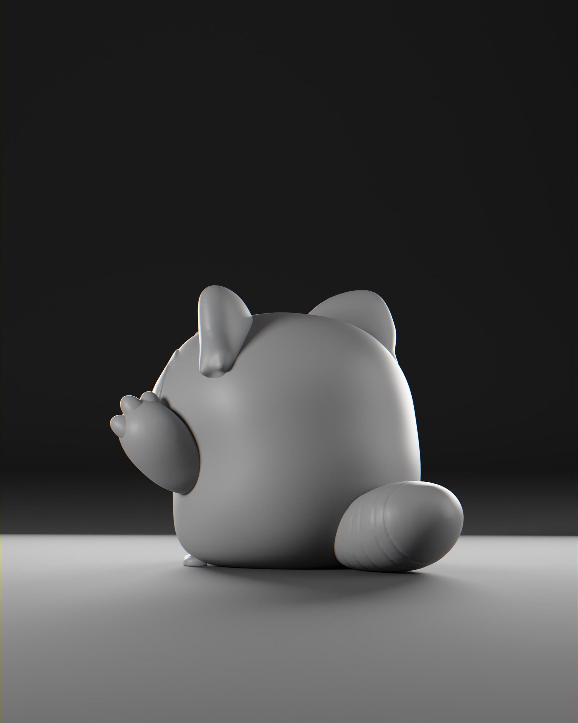 Red Pandii - UNPAINTED - Grumpii Art Toy