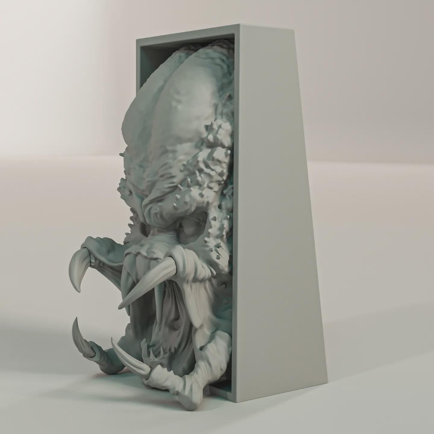 Predator Inspired Fan Art Mini Book Nook - UNPAINTED - Treddigineer
