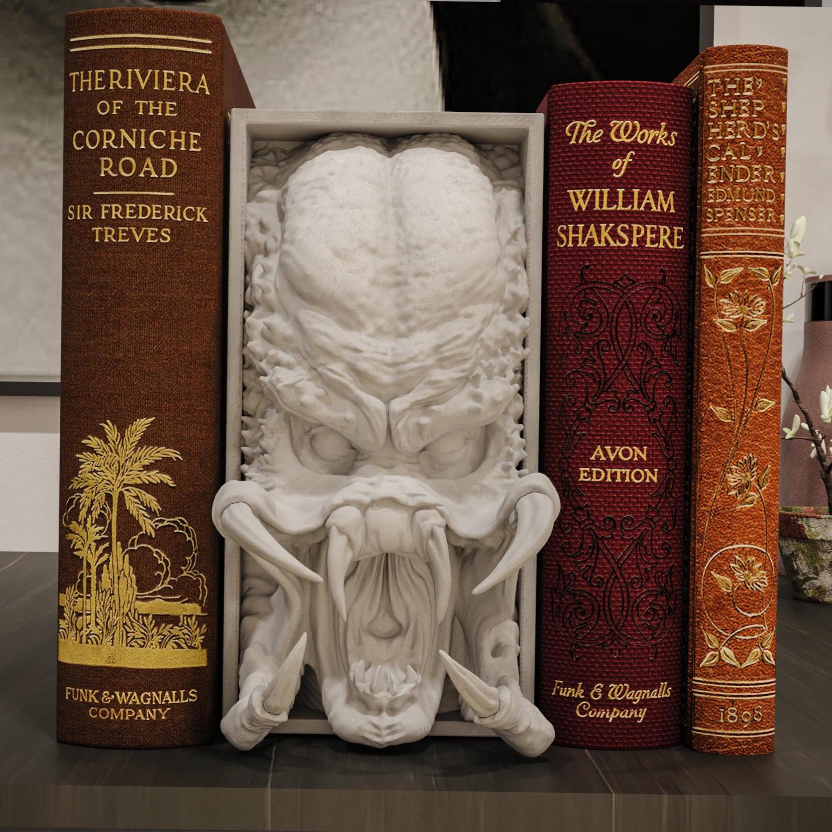 Predator Inspired Fan Art Mini Book Nook - UNPAINTED - Treddigineer