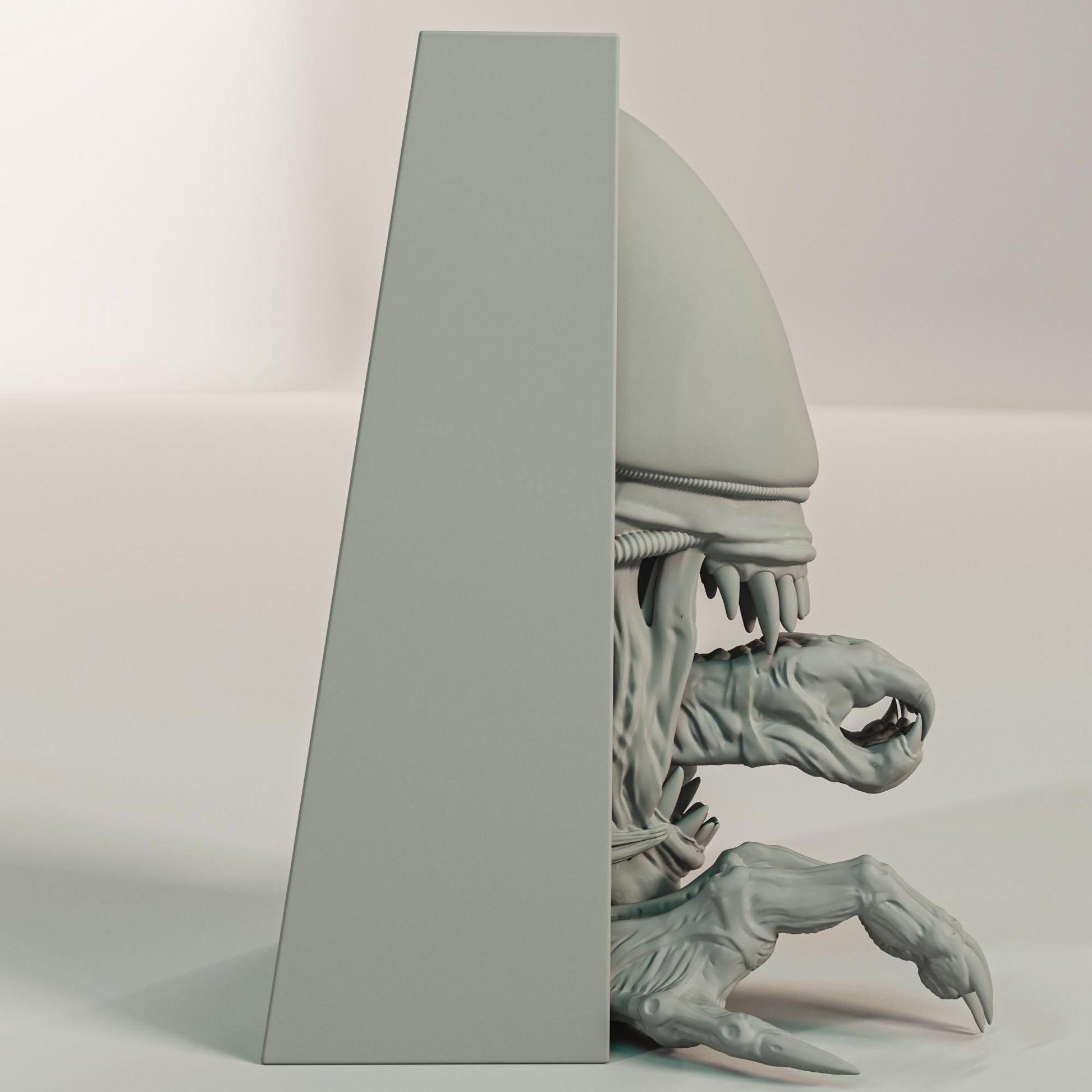 Xenomorph Inspired Fan Art Mini Book Nook - UNPAINTED - Treddigineer