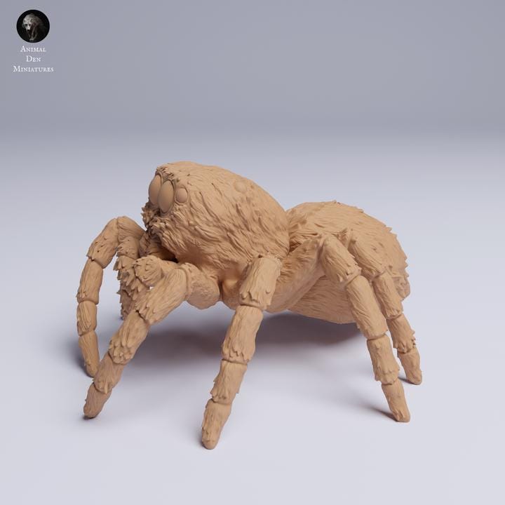Jumping Spider - UNPAINTED Figurine - Animal Den Miniatures