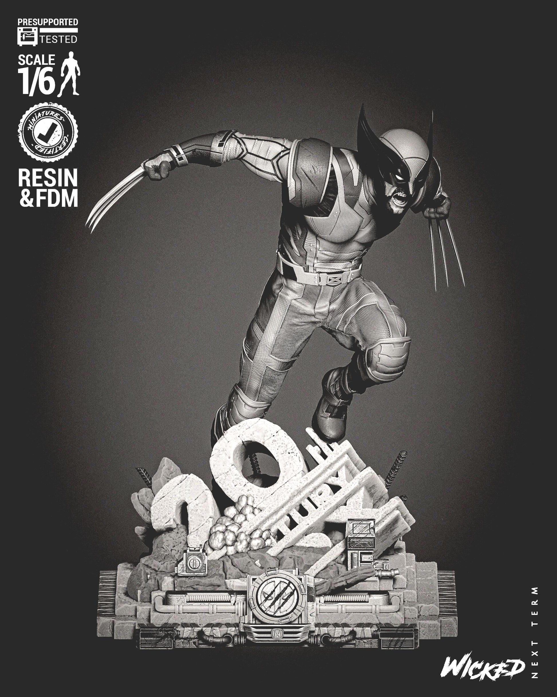 Marvel Wolverine 2024 Sculpture - UNPAINTED FAN ART - Wicked 3D Models