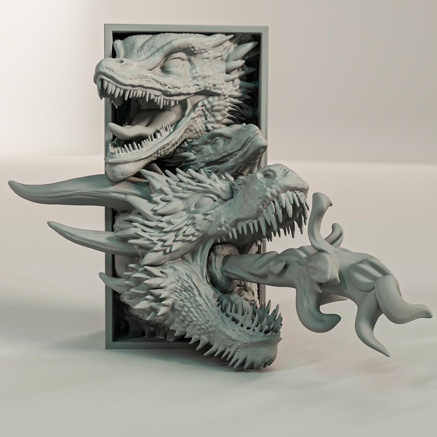 Drogon Inspired Fan Art Mini Book Nook - UNPAINTED - Treddigineer