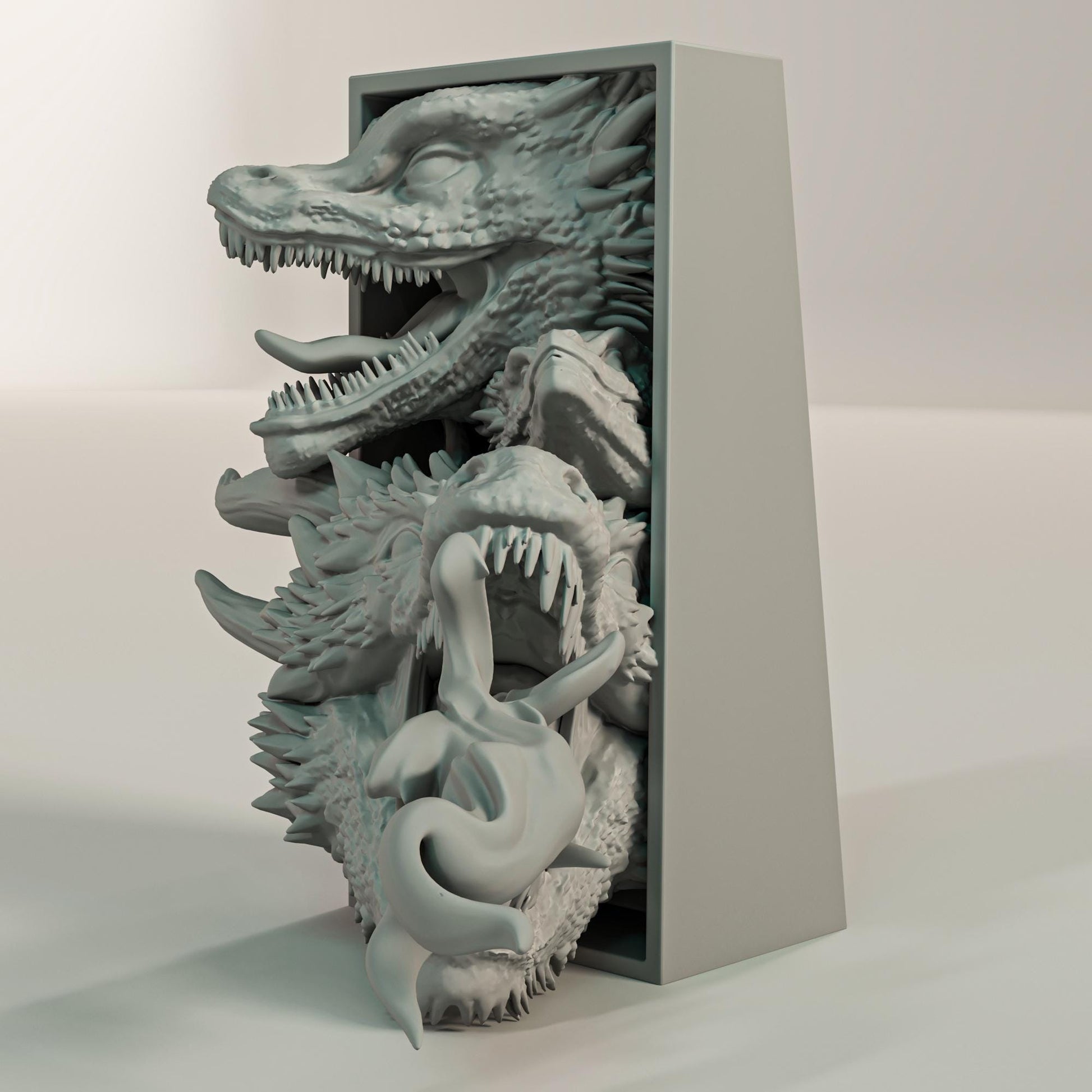 Drogon Inspired Fan Art Mini Book Nook - UNPAINTED - Treddigineer