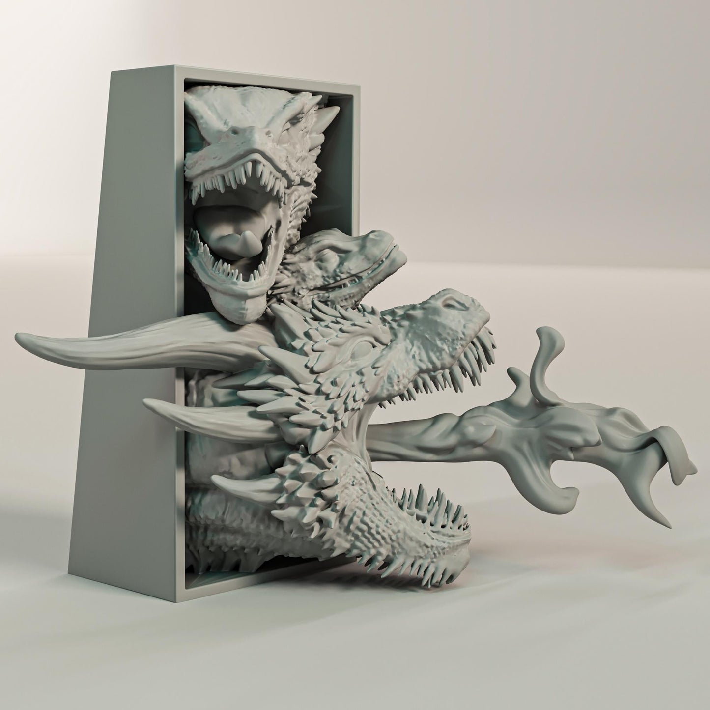 Drogon Inspired Fan Art Mini Book Nook - UNPAINTED - Treddigineer