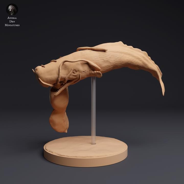 Colossal Squid vs Sperm Whale - UNPAINTED - Animal Den Miniatures