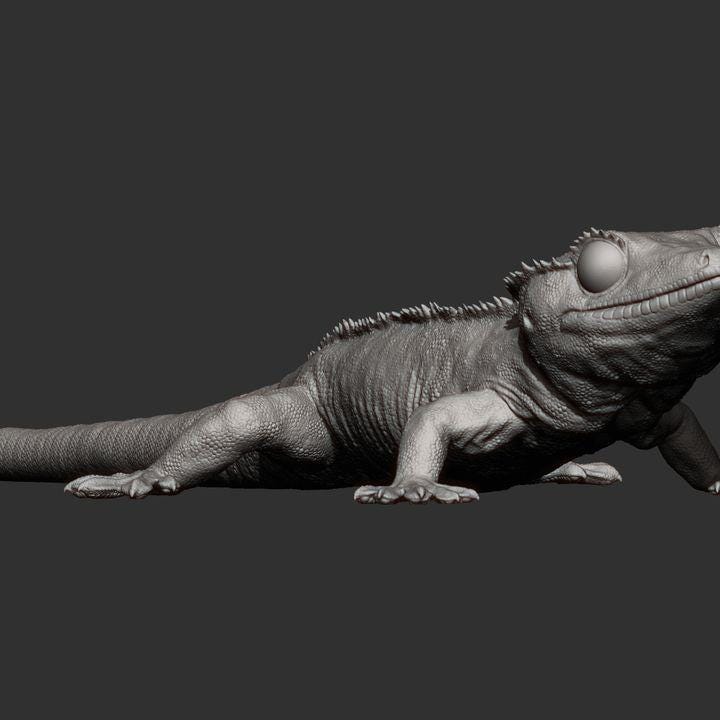 Eyelash banana gecko - UNPAINTED - Alexander3dart