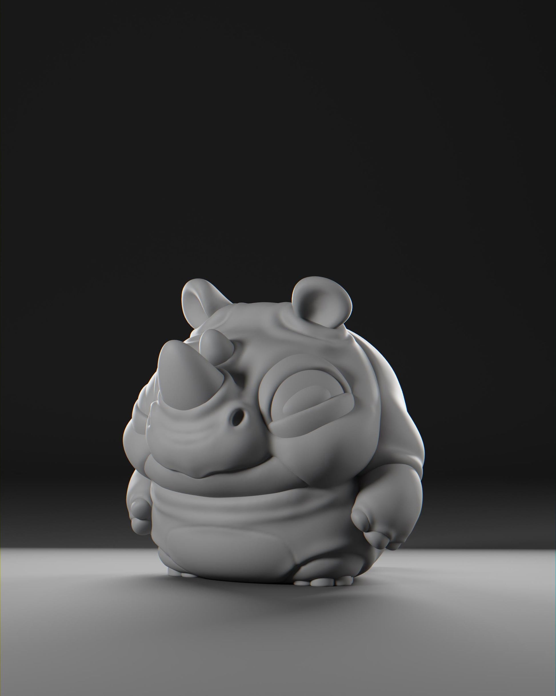 Rhiino - UNPAINTED - Grumpii Art Toy