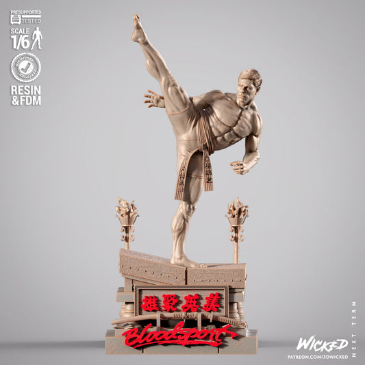 Frank Dux Sculpture - UNPAINTED FAN ART - Wicked 3D Models