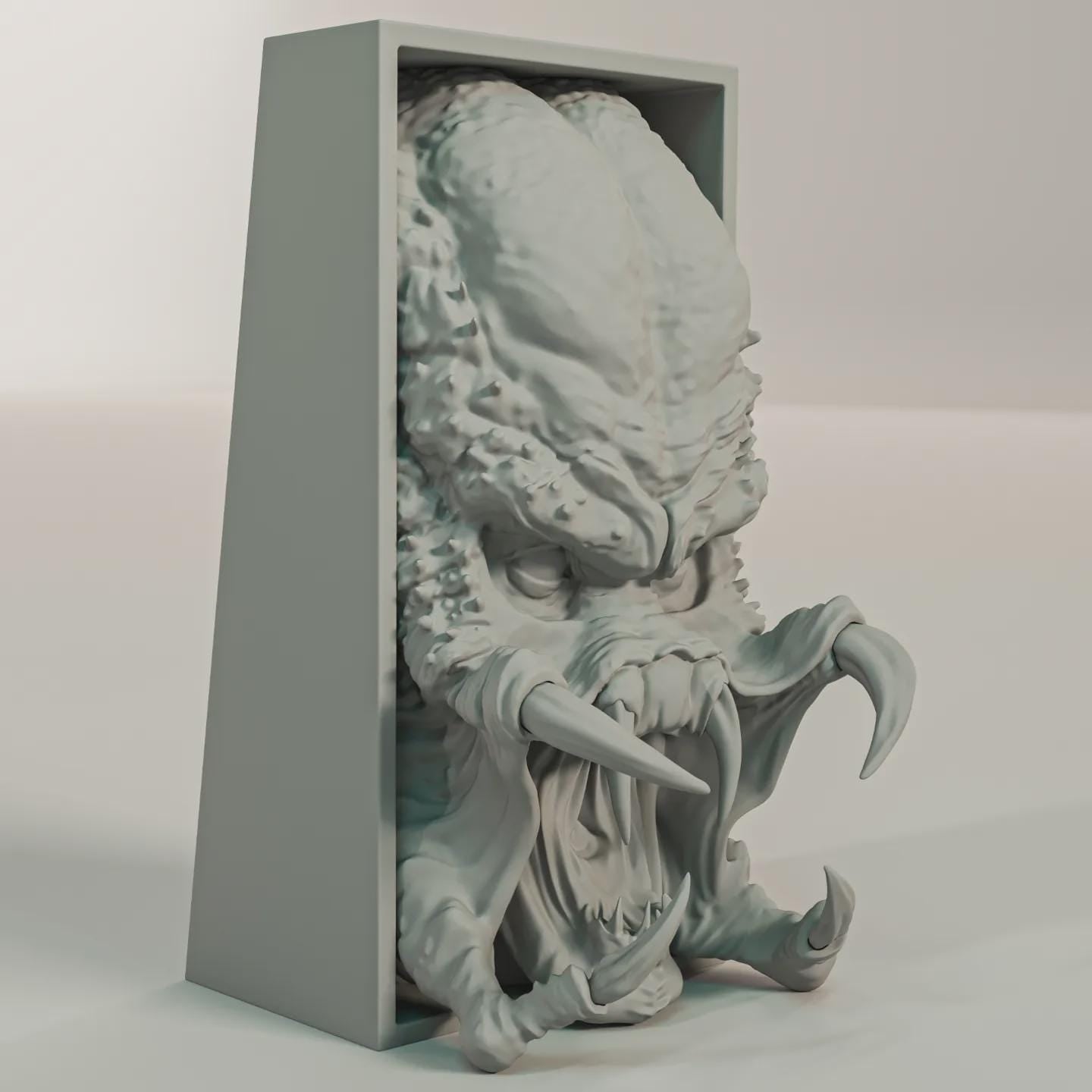 Predator Inspired Fan Art Mini Book Nook - UNPAINTED - Treddigineer