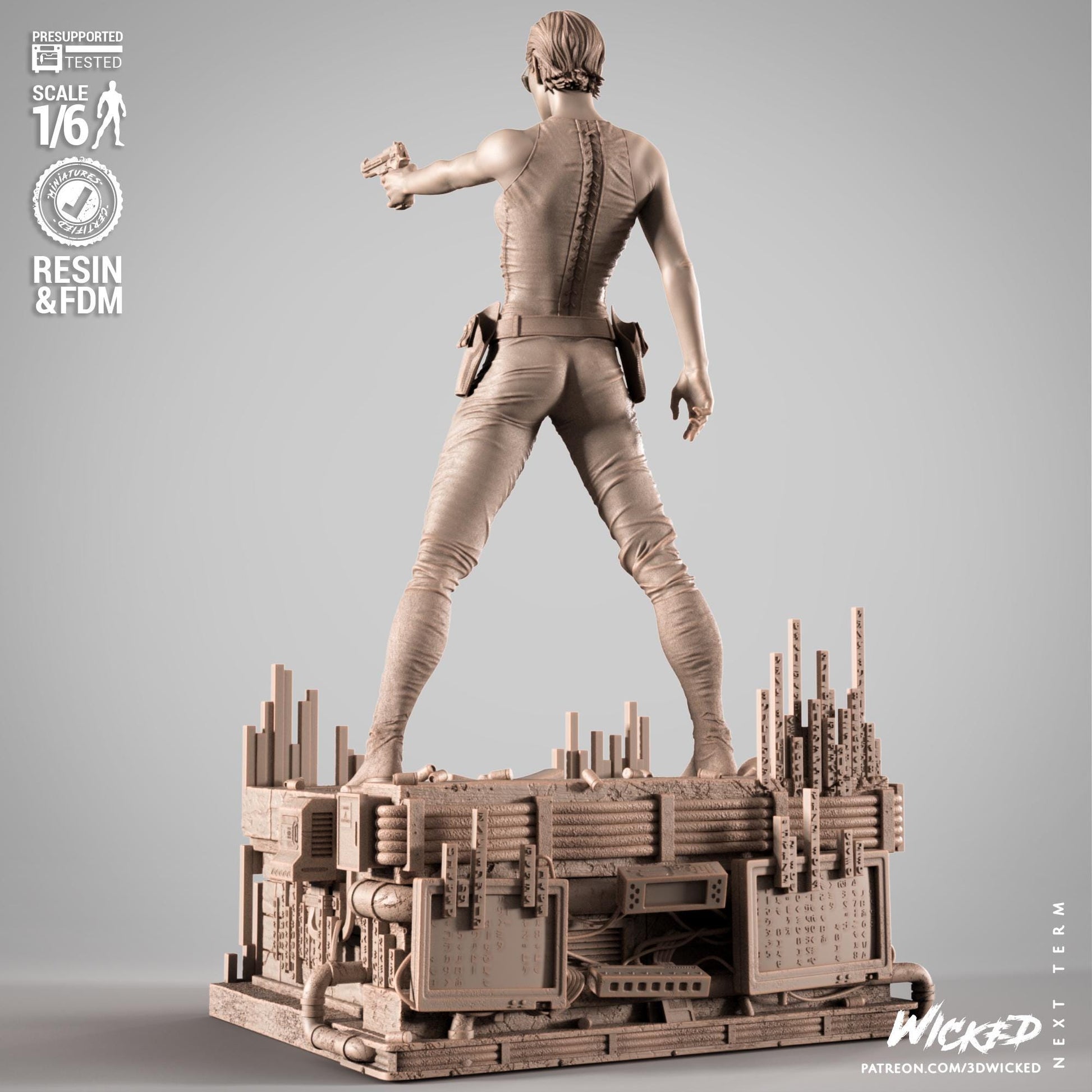 Trinity Sculpture - UNPAINTED FAN ART - Wicked 3D Models