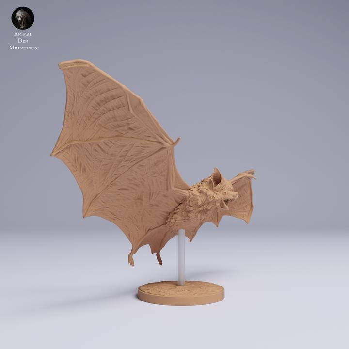 Kitti's Hog-Nosed (Bumblebee) Bat Flying - UNPAINTED Figurine -Animal Den Miniatures