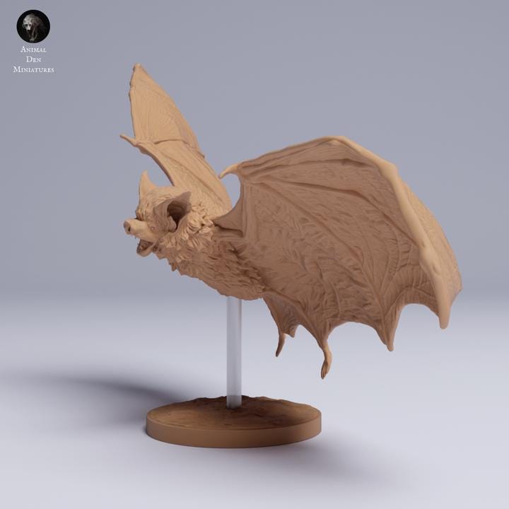 Kitti's Hog-Nosed (Bumblebee) Bat Flying - UNPAINTED Figurine -Animal Den Miniatures