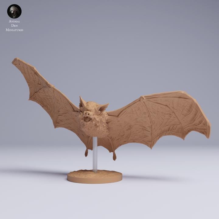Kitti's Hog-Nosed (Bumblebee) Bat Flying - UNPAINTED Figurine -Animal Den Miniatures