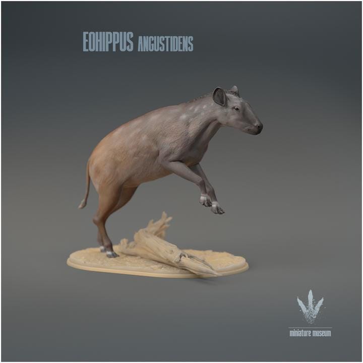 Eohippus angustidens Jumping - UNPAINTED 3D Figurine - Miniature Museum