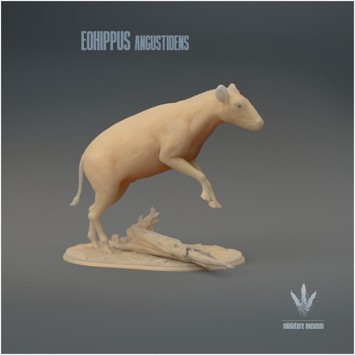 Eohippus angustidens Jumping - UNPAINTED 3D Figurine - Miniature Museum