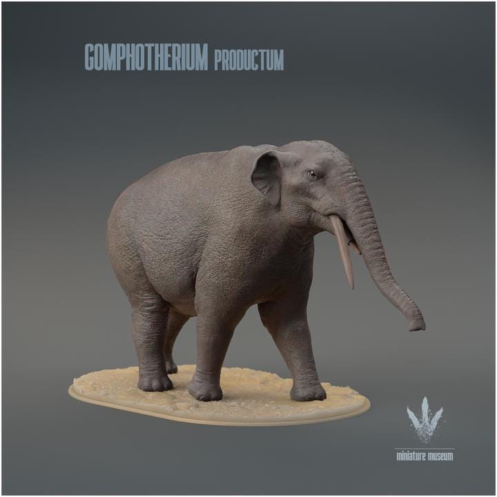 Gomphotherium productum : The Nail Beast - UNPAINTED 3D Figurine - Miniature Museum