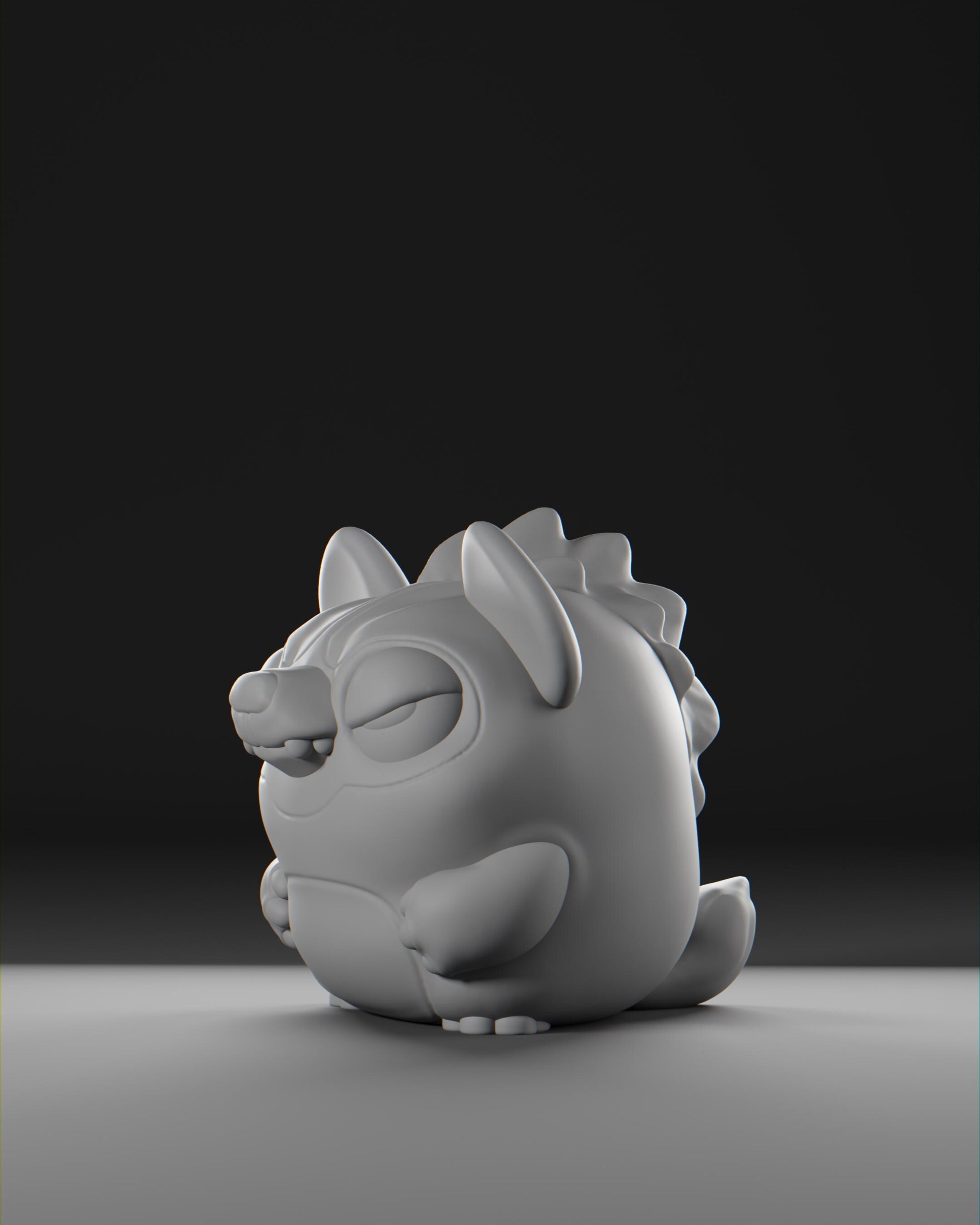 Hyenii - UNPAINTED - Grumpii Art Toy