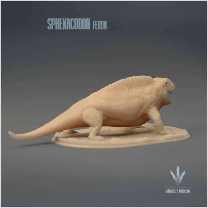 Sphenacodon ferox : The Wedge Point Tooth - UNPAINTED 3D Figurine - Miniature Museum